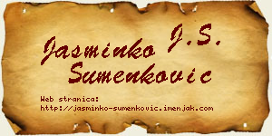 Jasminko Šumenković vizit kartica
